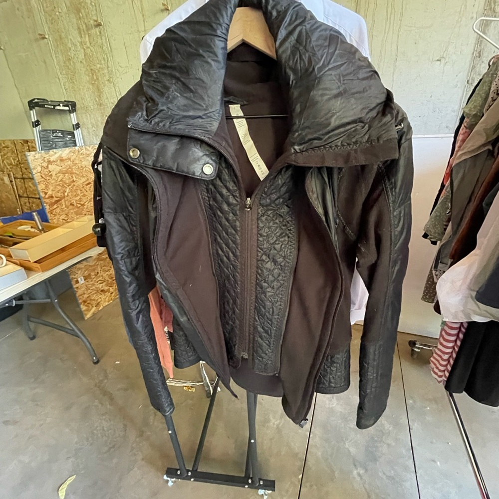 Lululemon Athletica Black Quilted Jacket